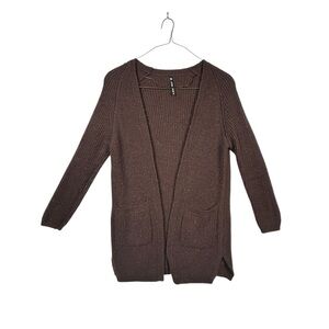 Kuhl Chocolate Brown Open-Front Cardigan